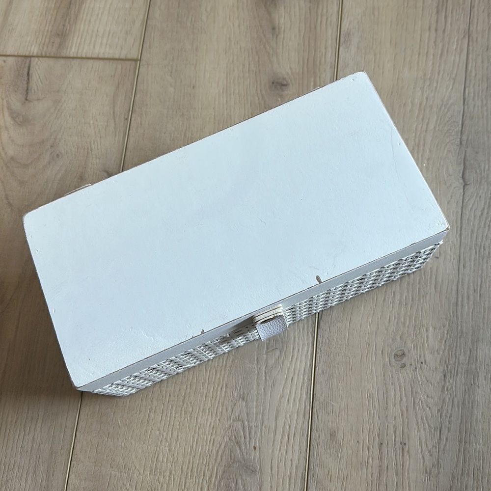 White Wood & Cane Box - Picture 2 of 4